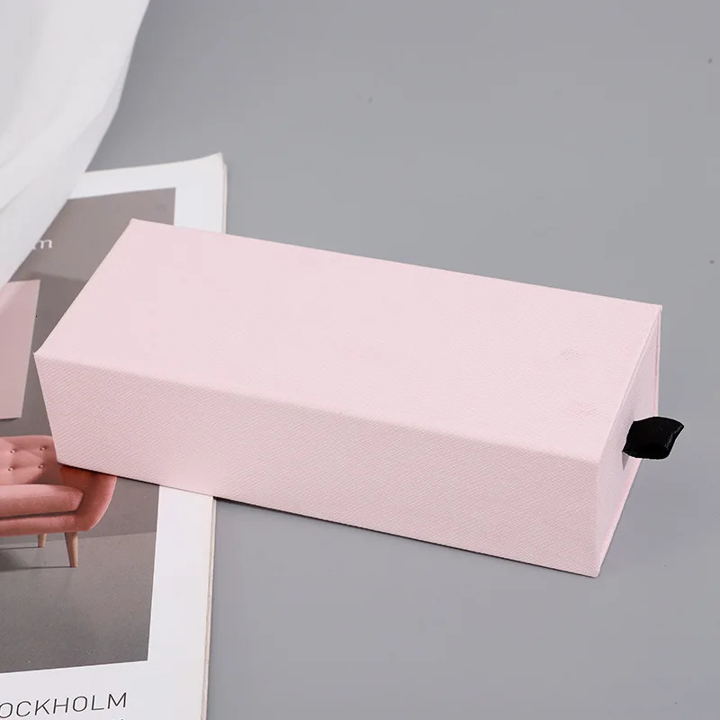 10pcs Square Jewelry Display Glasses Box Packaging Holder Black Pink White Kraft Paper Gifts Box for Glasses 17x7x4.5cm 250222