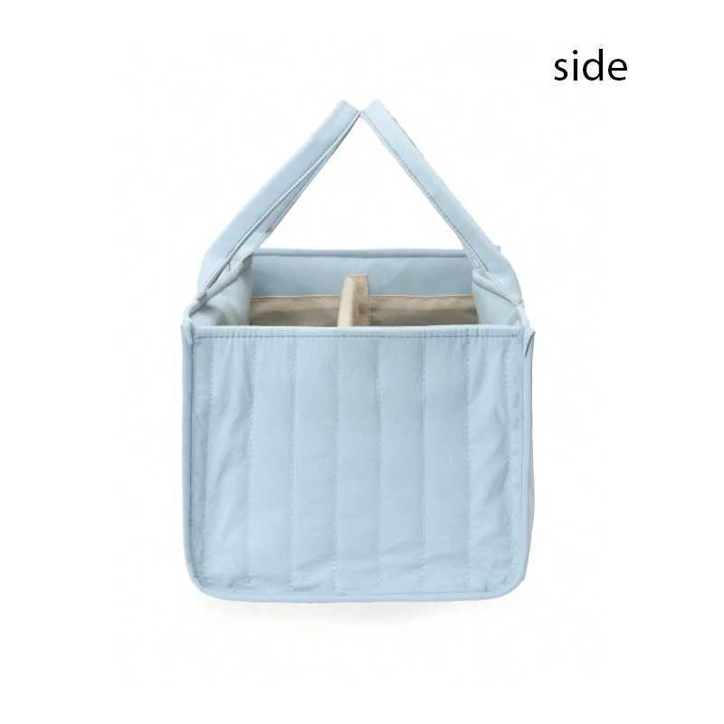 Diaper Bags Handheld layered high-capacity mother and baby mommy bag waterproof and portable embroidered diamond grid splicing bag baby di Y250227FLC5