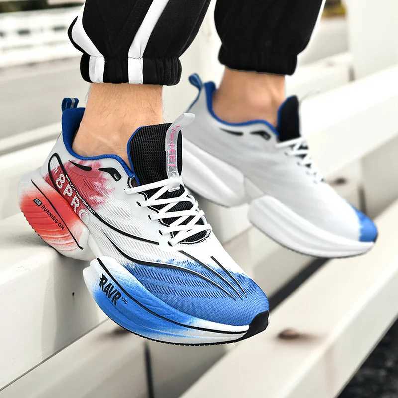 Carbon Plate Men Running Sport hot Shoes Casual Marathon Air Cushion Breathable Wens Cfortable Athletic Nonskid Tenis Sneakers Z250310