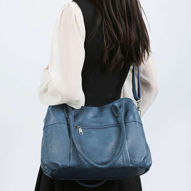 2025 New Handheld Tote Soft Leather Large Capacity Cross Shoulder Women's Bag