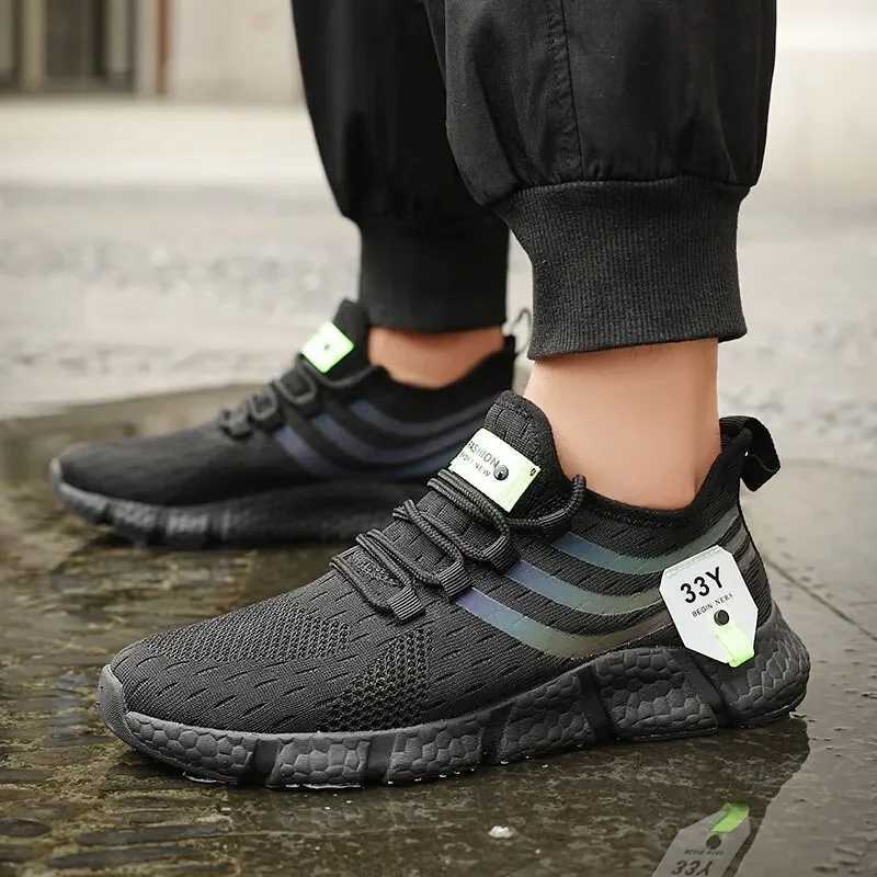 Men Casual Sport Breathable Lightweight Sneakers Outdoor hot Mesh Black Running Athletic Jogging Tenis Walking Shoes Z250224