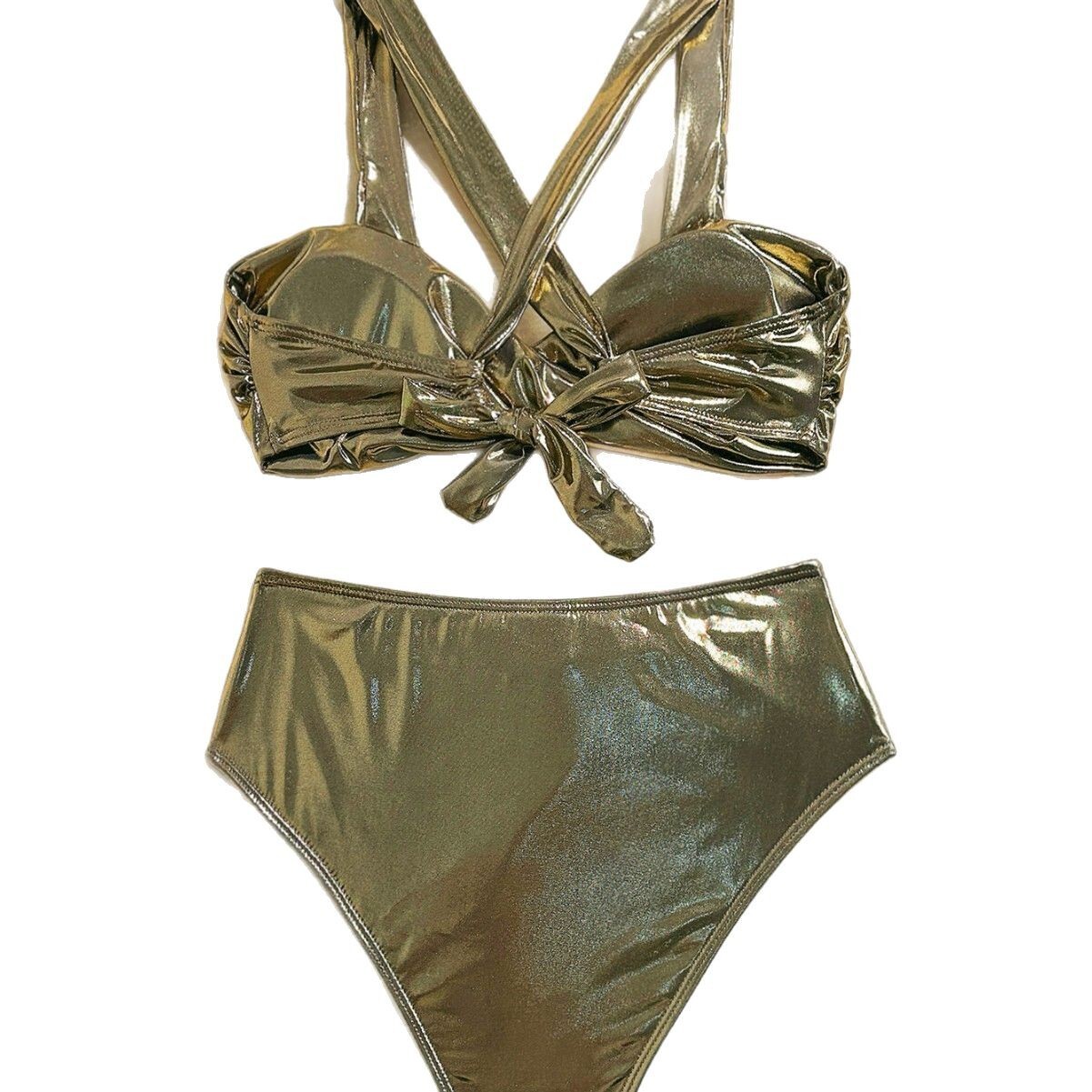 2025 New Bikini Pure Desire Sexy Strap Bareback for Women's High End Sensation Hot Spring swimwear