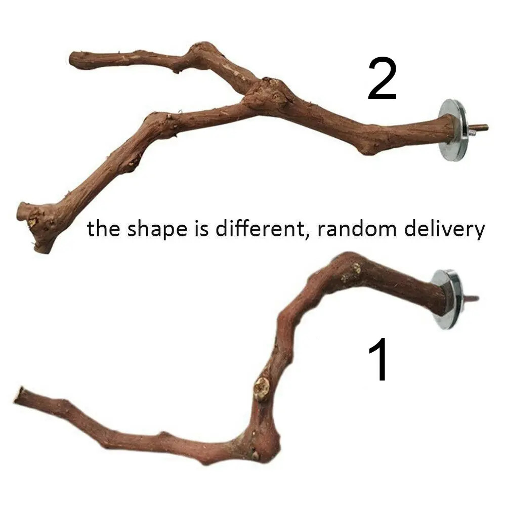 Cage Perches Pet Budgie Wood Parrot Bird Stand Tree Branch Hanging Toys 250226