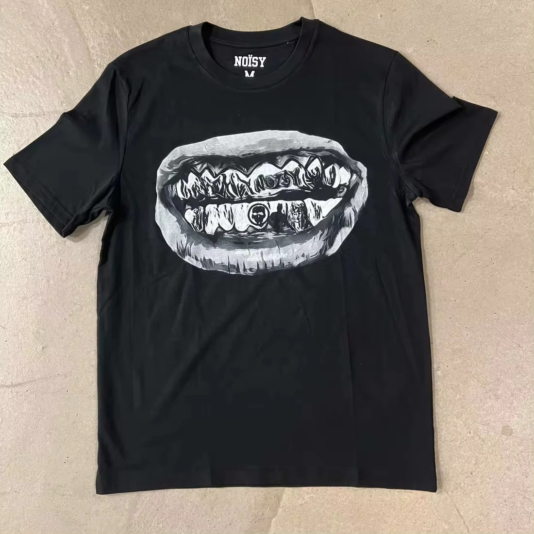 Y2K Punk Goth T Shirt Hip Hop Fashion Personality Loose Short Sleeved Harajuku Casual Mens and Womens Streetwear Round Neck Tops 250227