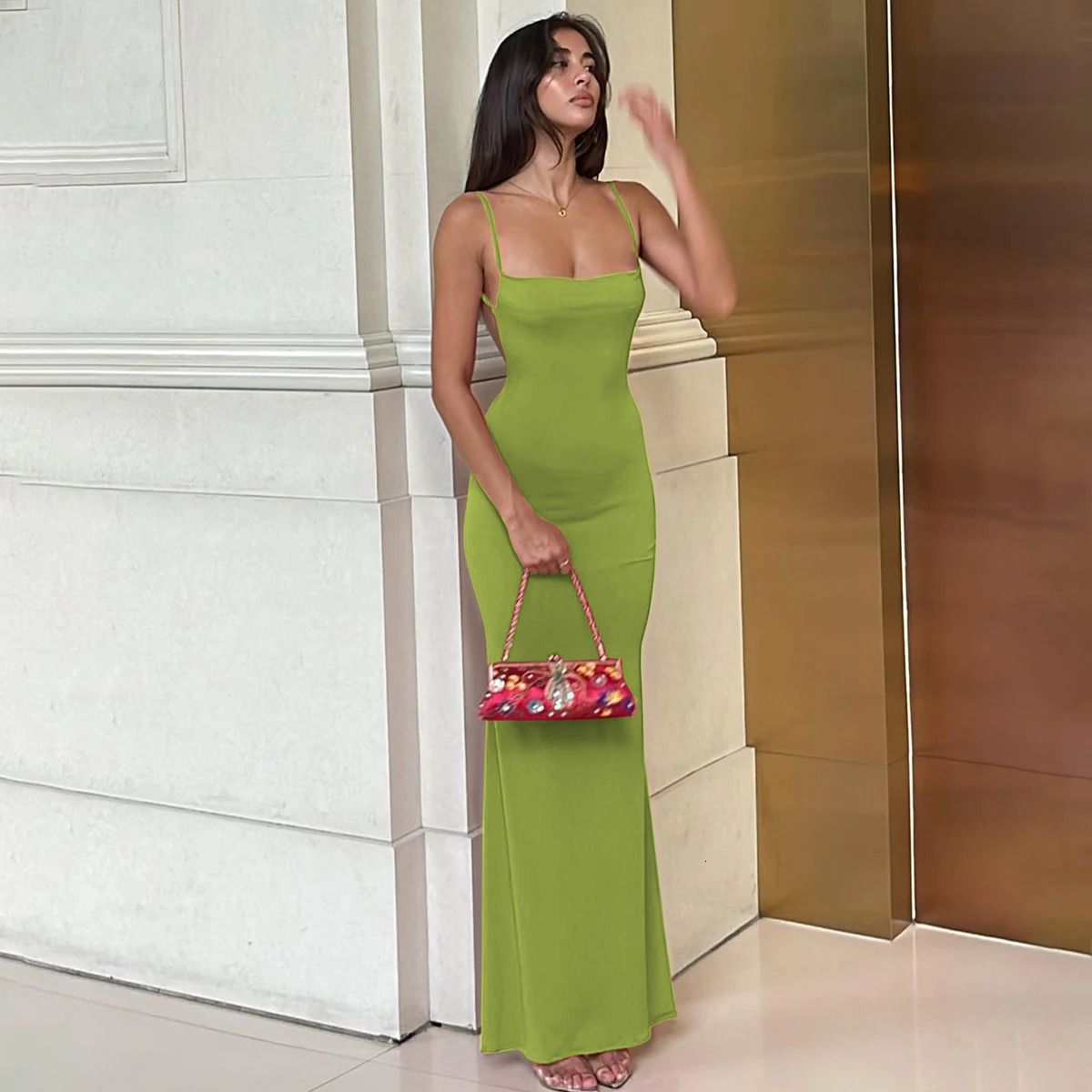 Hawthaw Women Party Club Evening Streetwear Birthday Bodycon Long Dress 2024 Summer Clothes Wholesale Items For Business D321165 250226