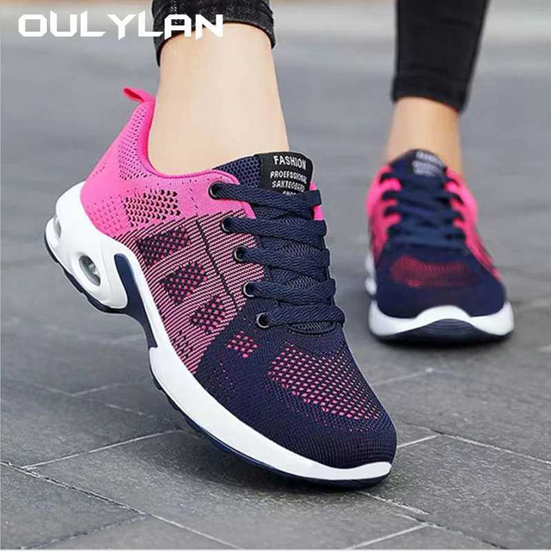 Womens Shoes Women Lace Up Air Cushion Shoes Fashion Casual Outdoor Breathable and Lightweight Sports Shoes Large Size 36~44 Z250227