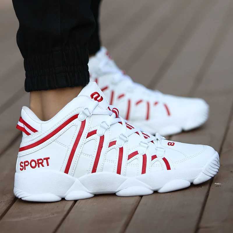 National tide autumn white thick soled mens running shoes Korean version of youth casual breathable mens student mens shoes Z250227