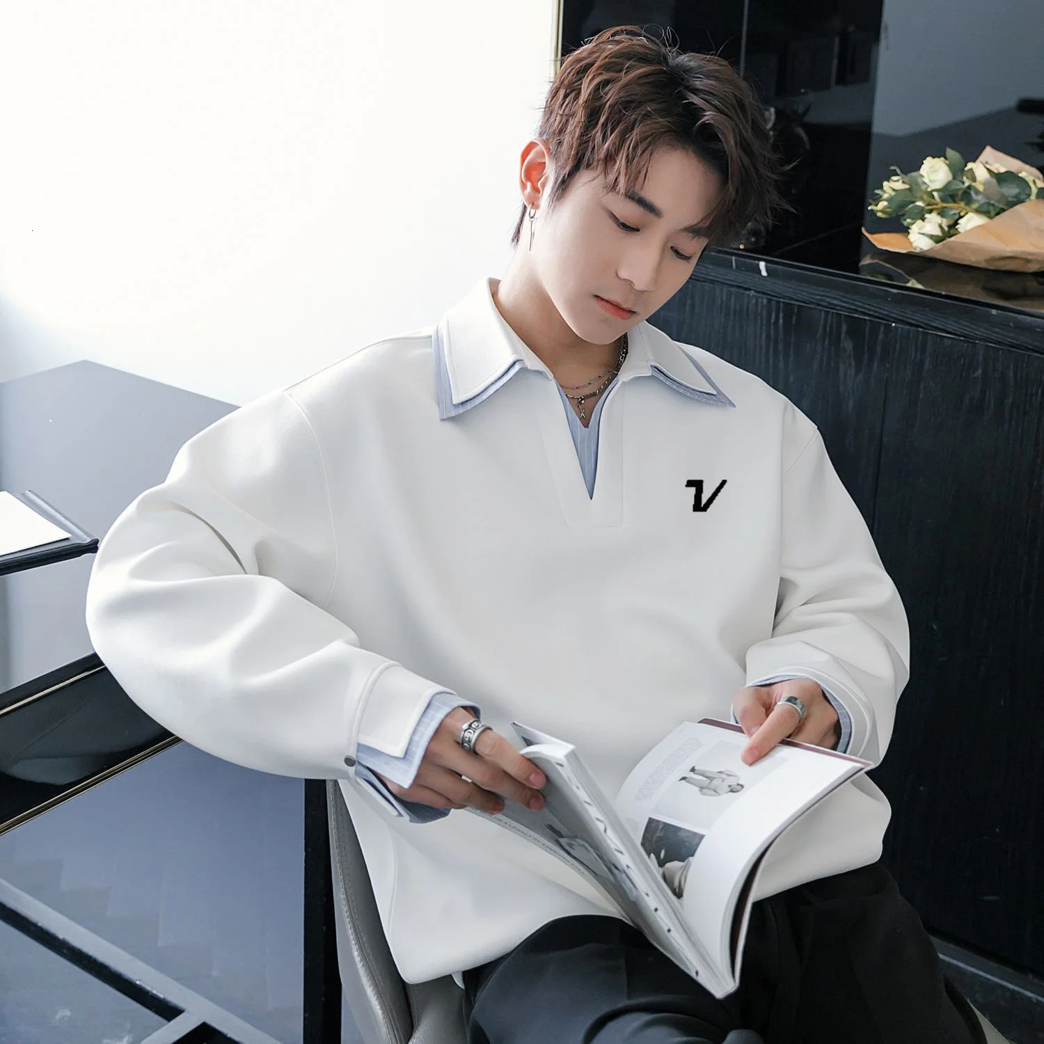 Golf jacket hoodie men spring loose men long sleeve hoodie T-shirt Golf horse casual jacket golf men handsome top 250226