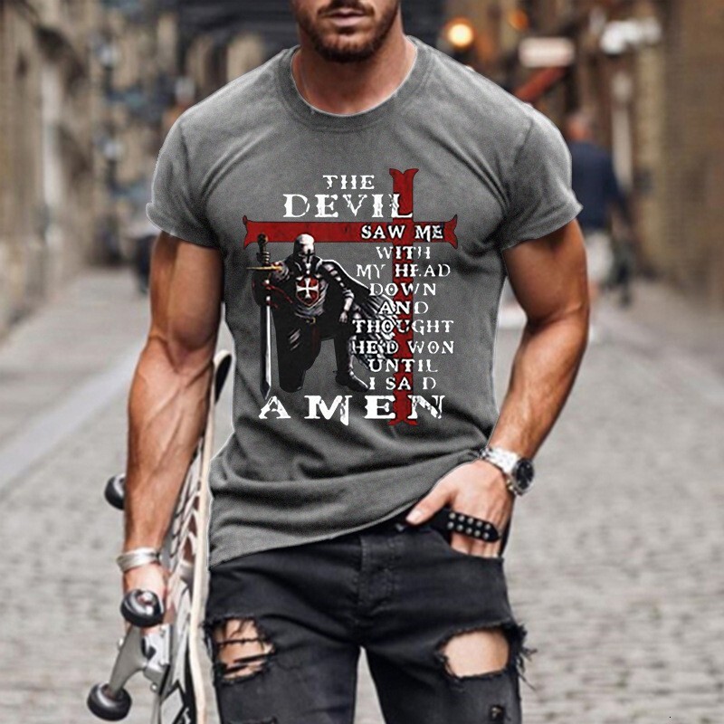 2025 summer new letter round neck pullover casual short sleeved men's T-shirt