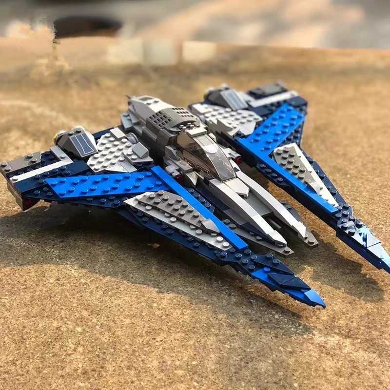 Cpatible Mandrian Starfighter 75316 Space Fighter Spaceship 544PCS with 3 Dolls Model Sets Building Blocks B Toys Kids Y250227