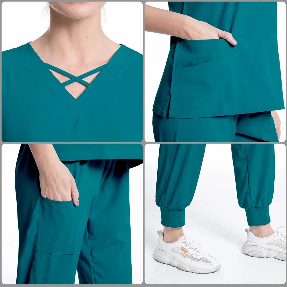 Hospital Scrubs Sets Nurse Accessories Clothing for Women Work Uniforms Dental Clinic Beauty Salon Spa Workwear Overalls 250226