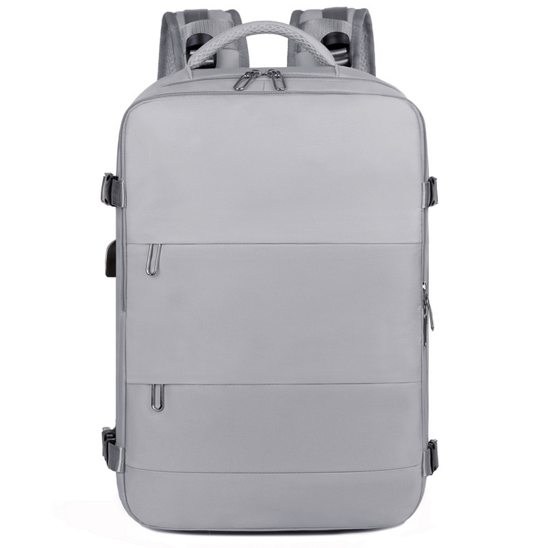 New business fashion with laptop bag Large capacity carry-on bag multi-layer double zipper leisure backpack 2025