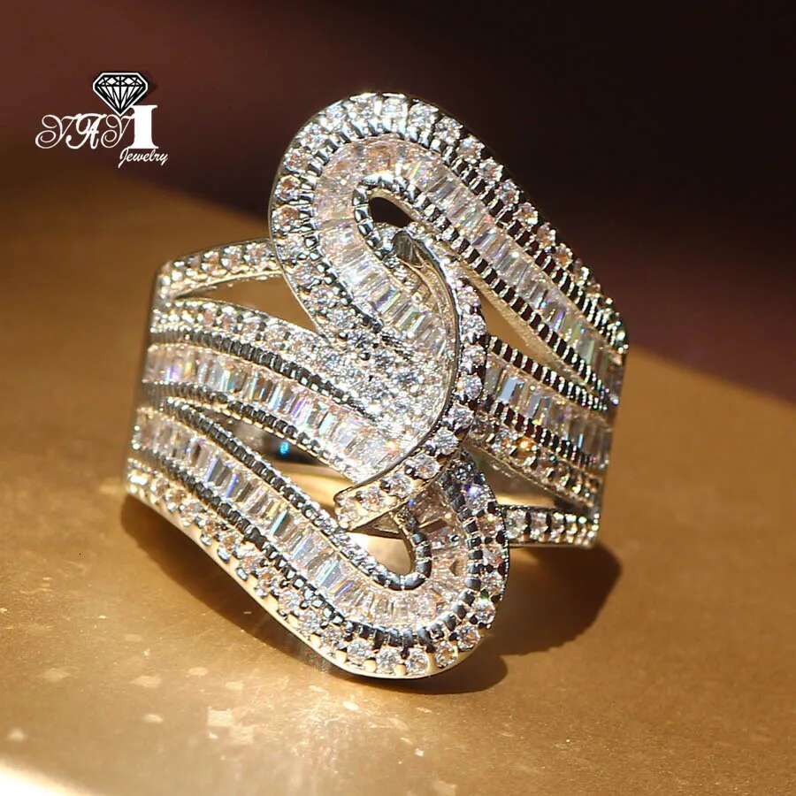 YaYI Fine Jewelry Top Quality Gemstones Moissanite Cubic Zirconia Sier Color Engagement Wedding Party Rings Gifts