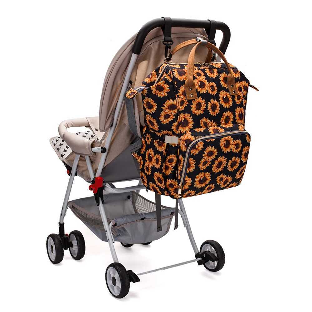 Diaper Bags Lequeen Mommy Backpacks Nappy Bags chrysanthemum animal Diaper Backpack Mummy Large Volume Travel Bag for baby born LPB14 Y250227UDES
