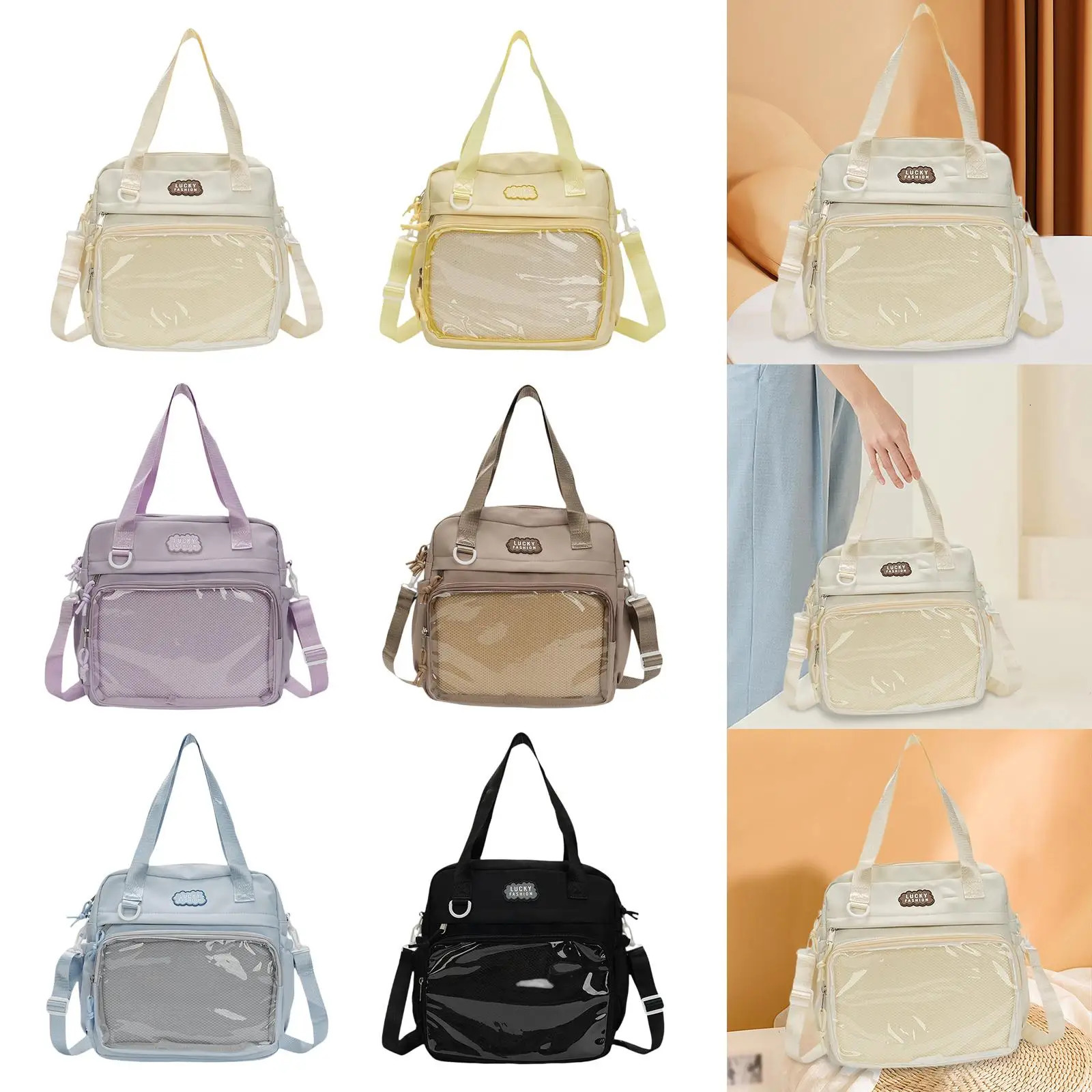 Ita Bag Portable Itabag Removable Shoulder Strap Pins Bag Uniform Bag for Anime Display Cosplay Party Favor Pin Display Women 250221