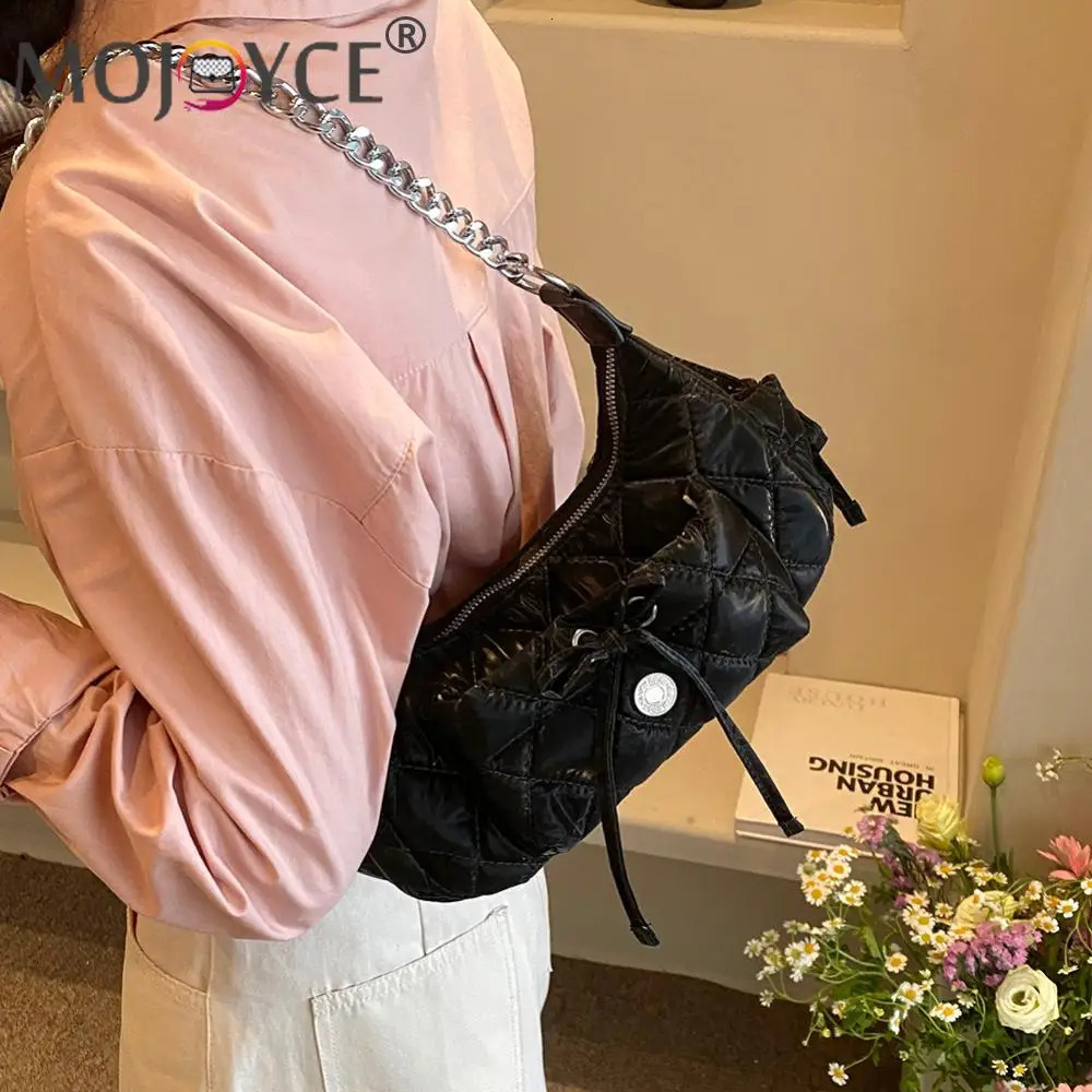 Ship from US Rhombus Chain Bowknot Shoulder Bag with Adjustable Strap Y2K Purse PU Leather Fashion Handbag Everyday for Women and Girls 250227FBB