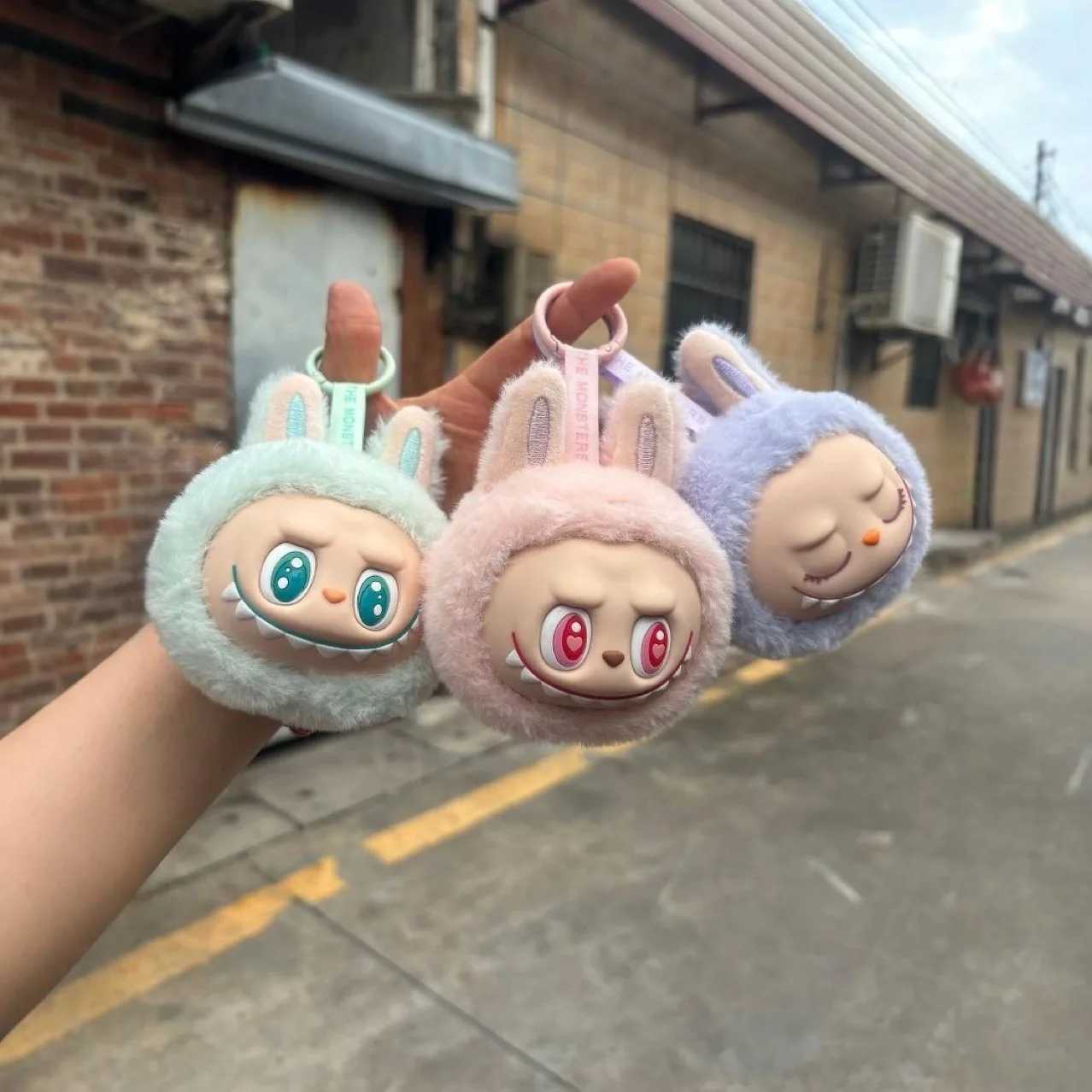 New Labubu Anime Sitting 2nd Generation Little Head Model Cute Monster Replica Keychain Toy Birthday Gifts Free shipping
