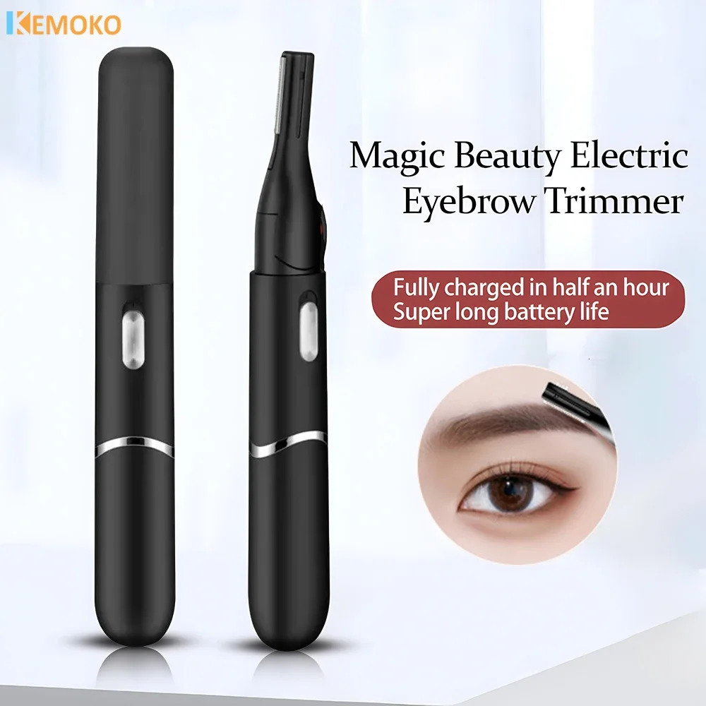 Electric Eyebrow Trimmer Razor Brow Shaping Portable Shaving with Washable Hair Trimmer Razor Duals Cutter Head Tools 250224