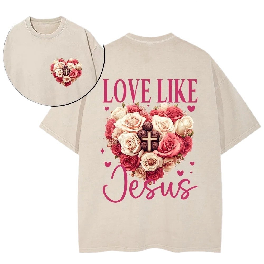 2025 Designer Fashion Trend Spring/summer Love Letter Printed Round Neck Short Sleeve Casual Men's T-shirt