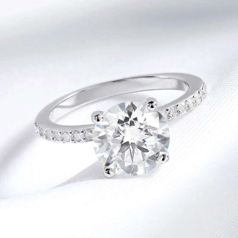 Smyoue 1-3CT D Color Moissanite Ring for Women Sterg Sier Sparkg Lab Dia Promise Band Valentine's Day Gift GRA