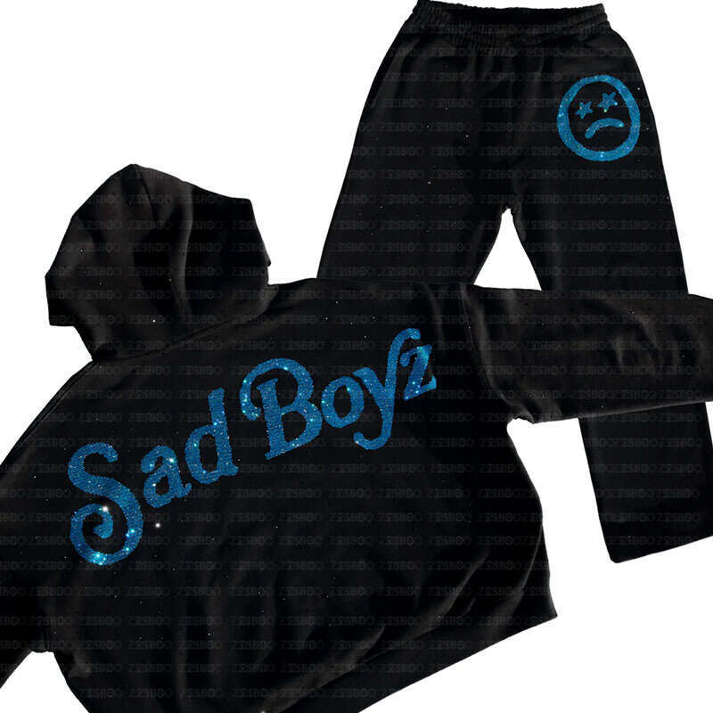 Creative High Street Couple Personalized Letter Smile Hot Diamond Top Casual Daily Fashion Autumn/Winter Hoodie