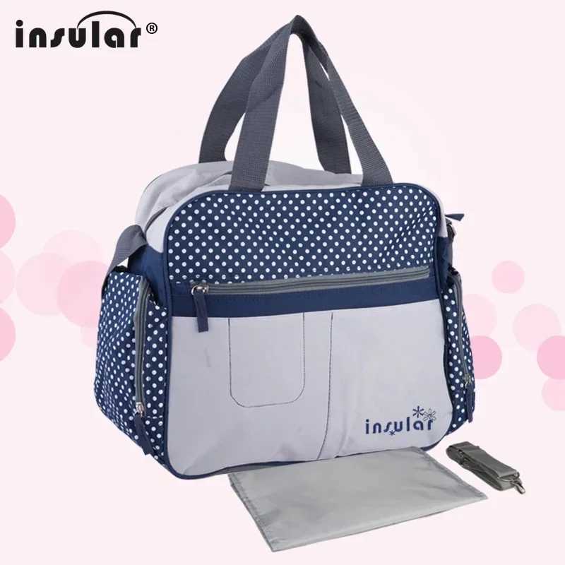 Diaper Bags Insular Multi-functional Baby Diaper Bags Waterproof Mommy Nappy Changing Bag Fashion Messenger Bag Mum Stroller Bags For Baby Y250227IBD3