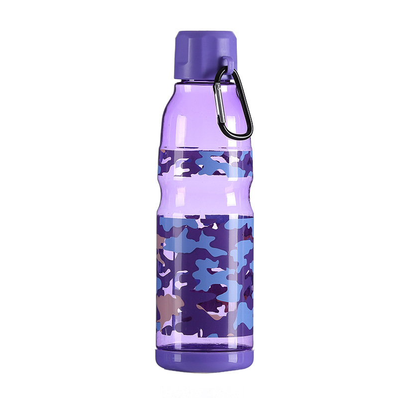 Outdoor Mountaineering Buckle Sports Travel Portable Advertising Gift Camouflage Plastic Water Bottle