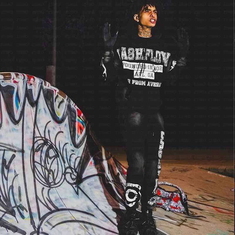 Y2K Gothic hip-hop with letter print for vintage style hoodie