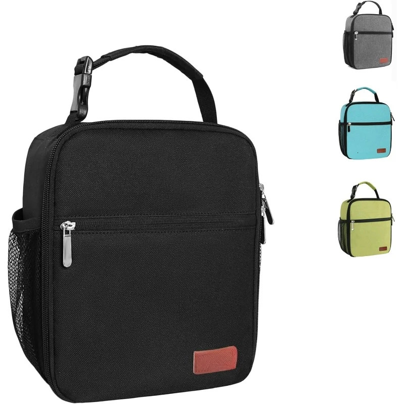 Ship from US Lunch Box for Men Women Durable Bag Adults Reusable Small Lunchbox Black 250227FBB