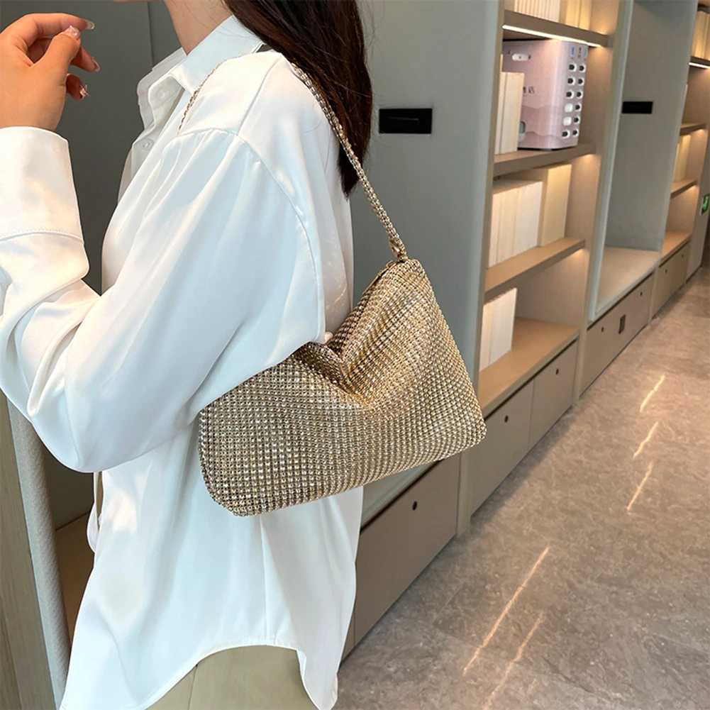 Evening Cluh Bag for Women Glitter Elegant Top Handle Bags Ladies Party Wedding Bag Female Shiny Rhine Handbag Purses NewXJ250227
