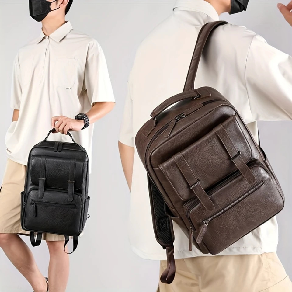 Ship from US 1pc Mens Casual Travel Laptop Backpack 250227FBB