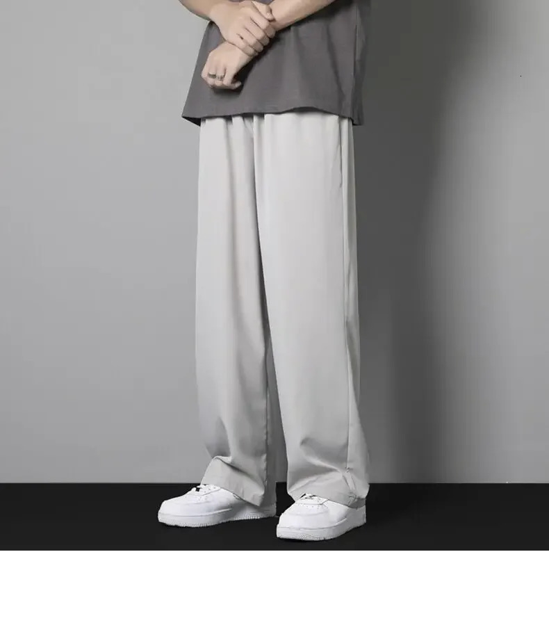 Mens Spring Summer Straight Leg Wide Leg Pants Casual Pants Sports Loose Men Clothing Joggers Men 250227