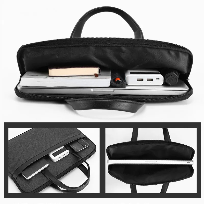 Ship from US Mens business briefcase highend waterproof computer package office bag handbag 250227FBB