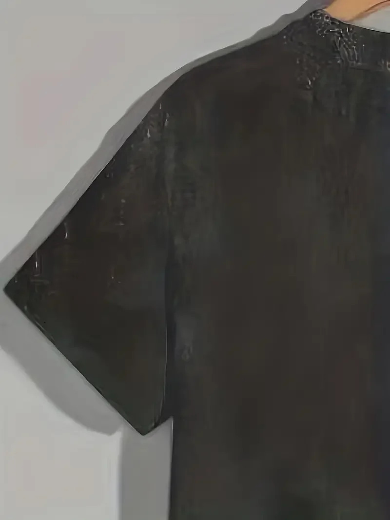 Spade Letters Print Mens Graphic T-Shirt Casual Short Sleeve Comfy Tees Summer Fashion Streetwear Male Oversized Clothing 250226