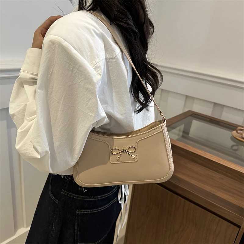 Womens Shoulder Bag Solid Color Handbag Zipper Bow Wallet PU Leather Fashion Club Wallet Work TravelXJ250227