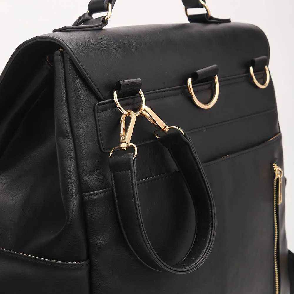 Diaper Bags Waterproof Diaper Bag for Mommy Maternal PU Leather Nappy Backpack Baby Infant Organizer Changing Nursing Mom Pram Bag to Care Y250227Y6GV