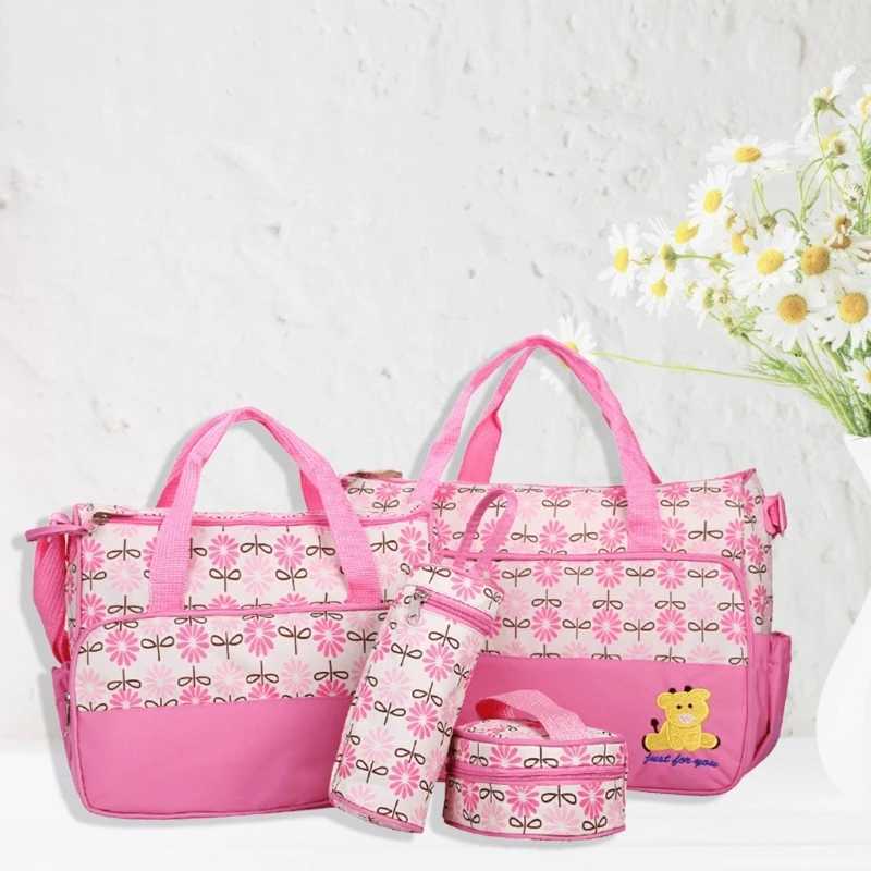 Diaper Bags A set of 5-piece mothers bag beautifully designed and easy to carry used for hospital delivery trips using baby diaper containers Y2502275