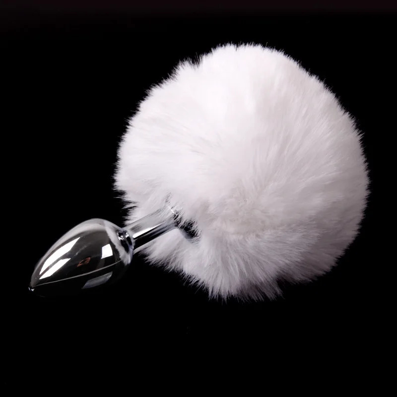 Rabbit Tail Steel Anal Plug Tickler Sex Toy bdsm Fetish Clitros Adult Bunny Butt Naughty Furry Slave Role-play Flirting Women 250227