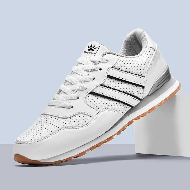 Mens Classical Running Shoes Lightweight Suede Leather Sneakers Mens Comfortable Outdoor Sport Shoes Breathable Flat Jogging Shoes Z250227-1
