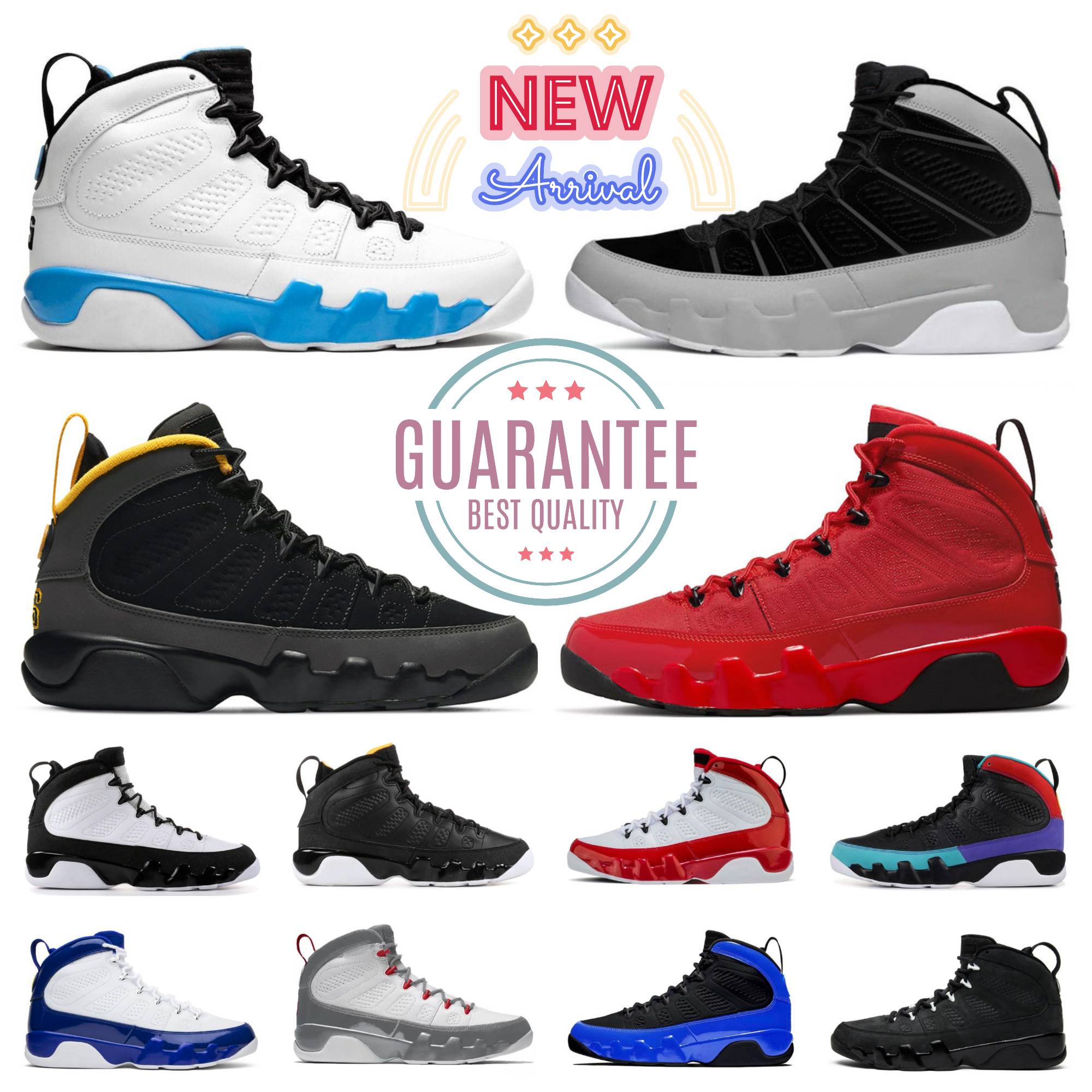 Top Designer 9 IX 9S Uomine Scarpe DI Baskebball Brete UniversitÃ Gold BLU Blu…