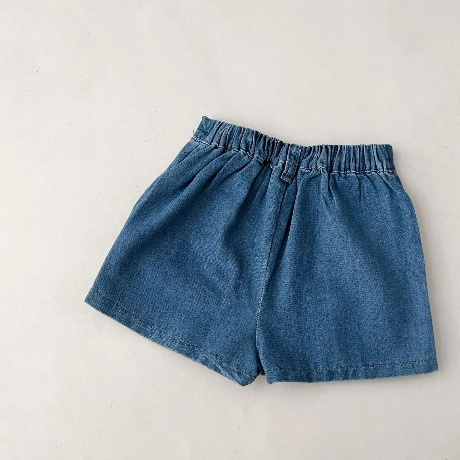 Solid denim set for baby spring autumn long sleeved denim shirt jacket for runners two-piece baby boy and girl simple casual 2PCS 250227