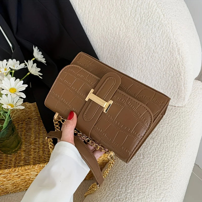 Ship from US Fashionable cross shaped bag fashionable flip shoulder womens casual handbag and wallet 250227FBB