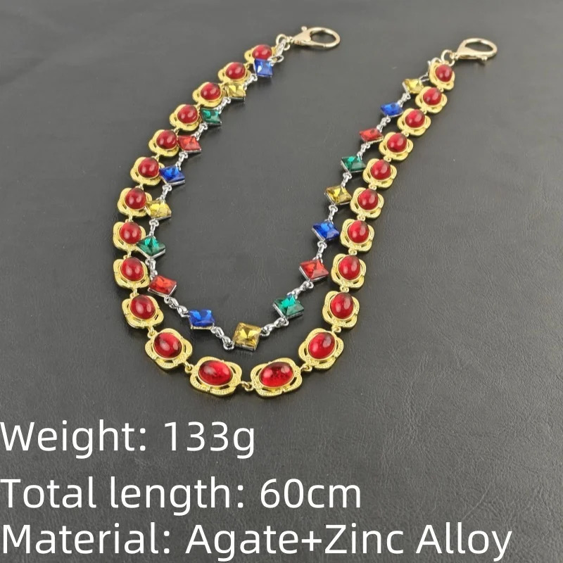 2025 Model Multicolored Agate Pants Chain Bohemia Hip Hop Accessories Fashionable Men And Women Ones Waist Key Chain 250225