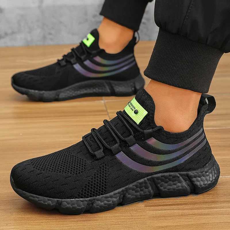 Mens Casual Sports Shoes Breathable Lightweight Sneakers Anti-slip Flats Outdoor Running Walking Tennis Athletic Jogging Shoes Z250227