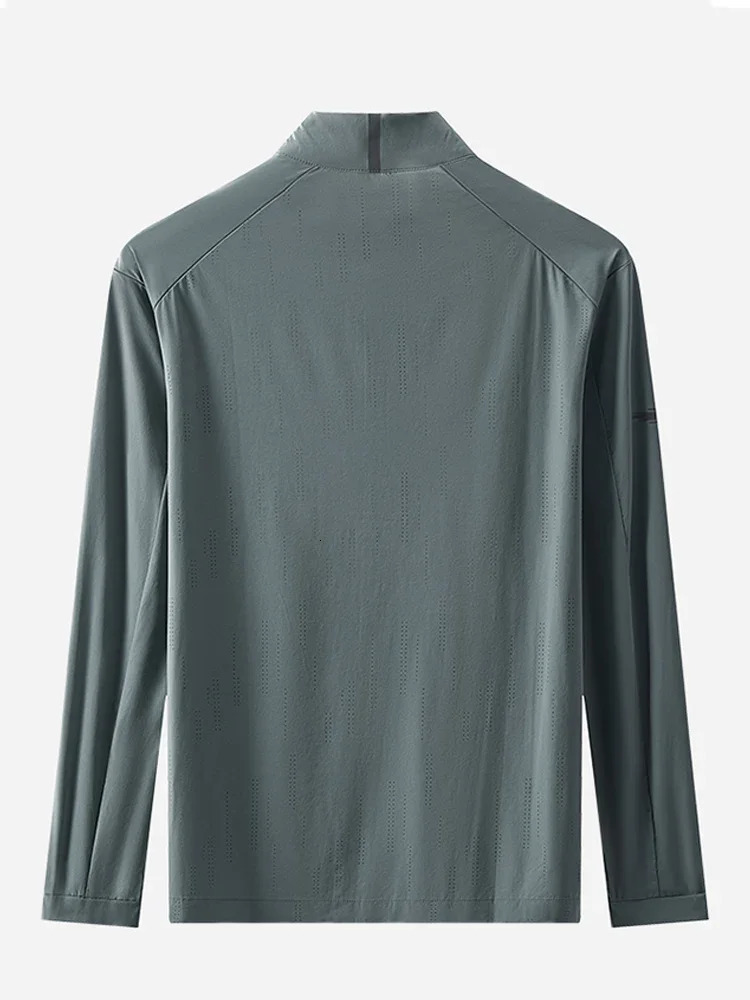 Summer UPF 40 UV Proof Men Skin Coats Stand Collar Breathable Light Thin Cool Sunscreen Clothing Casual Jackets Plus Size 8XL 250225