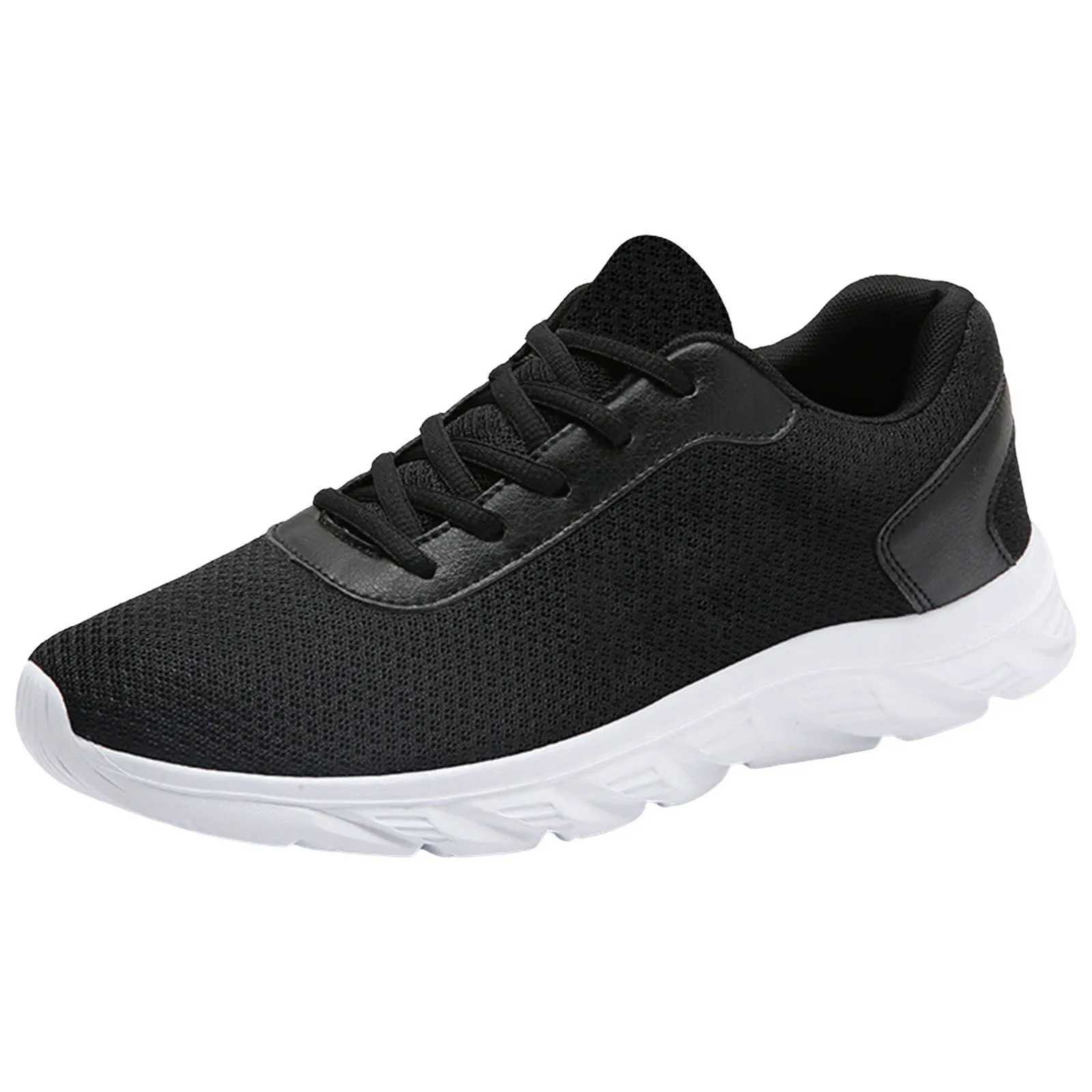 Mens Leather Sneaker Sports Shoes Simple Solid Color Fashion Summer New Pattern Mesh Breathable Classic Sneaker Shoes Z250227