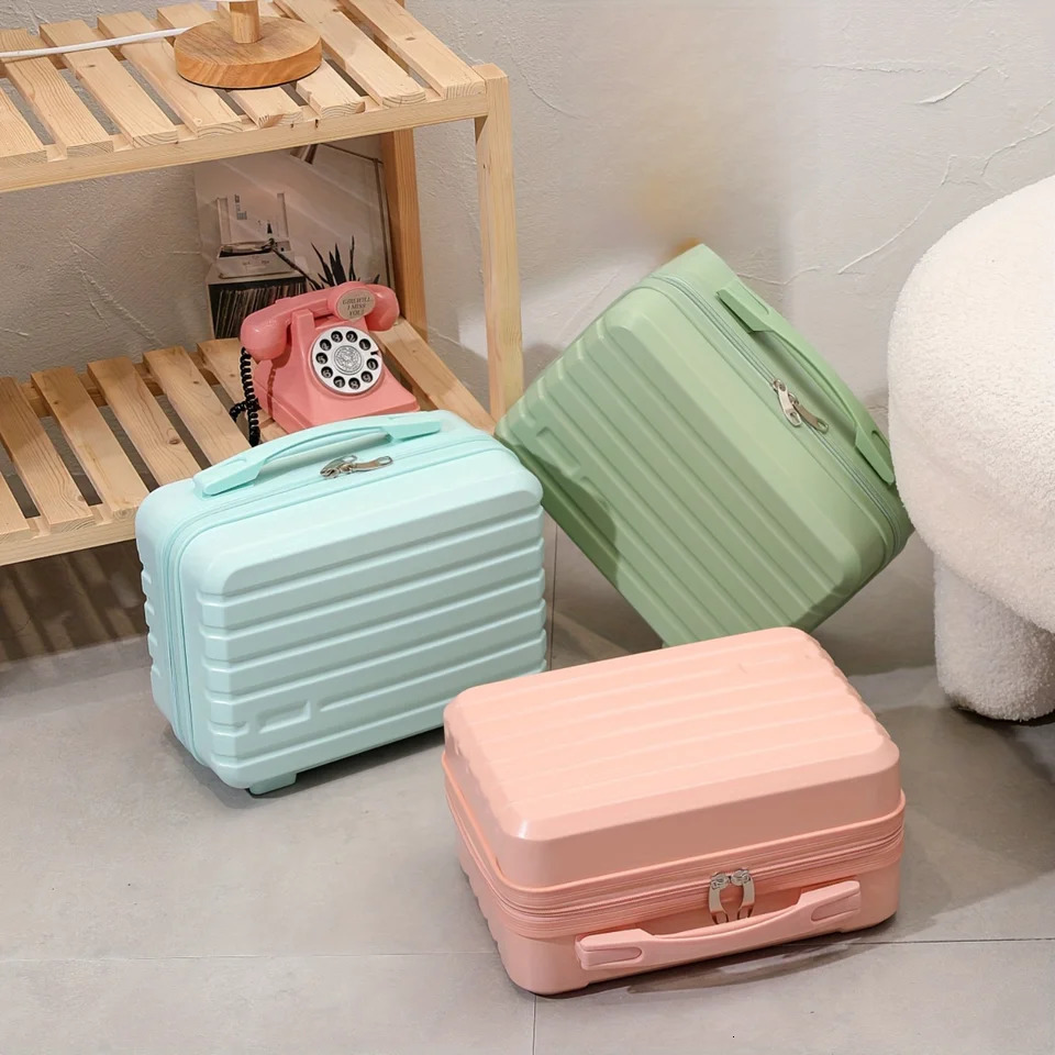 Ship from US Hand Luggage Cosmetic Bag Womens Mini Company Gift Small Box Toiletries Stylish Vintage Lightweight Suitcase Student Mu 250227FBB