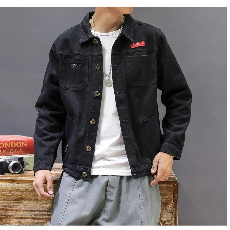Fashionable outdoor mens thick wool denim jacket street clothing warm and casual mens clothing jacket in winter and autumn 250225
