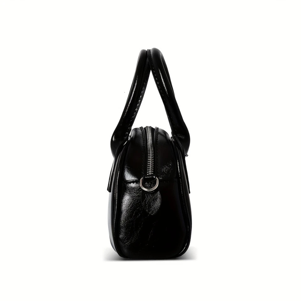 Ship from US Elegant Boston Handbag For Women Simple Allmatch Small Tote Bag Vintage PU Crossbody 250227FBB