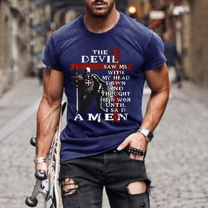 2025 summer new letter round neck pullover casual short sleeved men's T-shirt